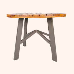 Mesa Sol - Estrutua de Alumíno e Tampo de Madeira Cumarú